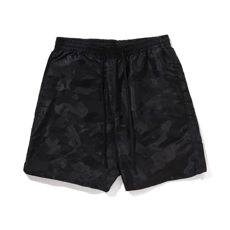 솔리드 카모 BATHING APE 로고 쇼츠(M) BLACK