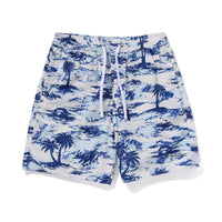 팜 트리 카모 릴랙스드 핏 비치 쇼츠(M) BLUE