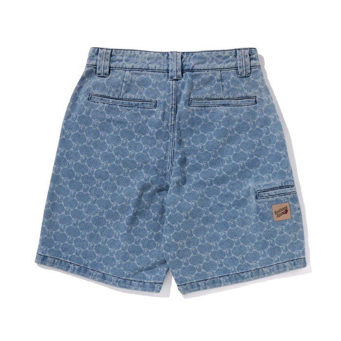 콜리지 모노그램 릴렉스트 핏 13oz 데님 쇼츠(M) LIGHT INDIGO