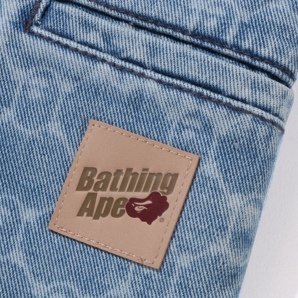 콜리지 모노그램 릴렉스트 핏 13oz 데님 쇼츠(M) LIGHT INDIGO