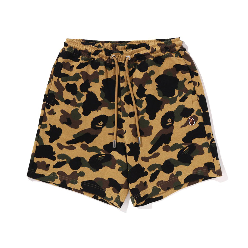 퍼스트 카모 자카드 원 포인트 릴랙스드 핏 스웨트 쇼츠(M) YELLOW