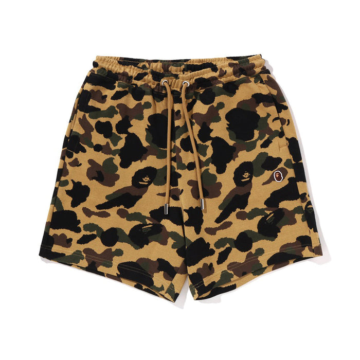 퍼스트 카모 자카드 원 포인트 릴랙스드 핏 스웨트 쇼츠(M) YELLOW