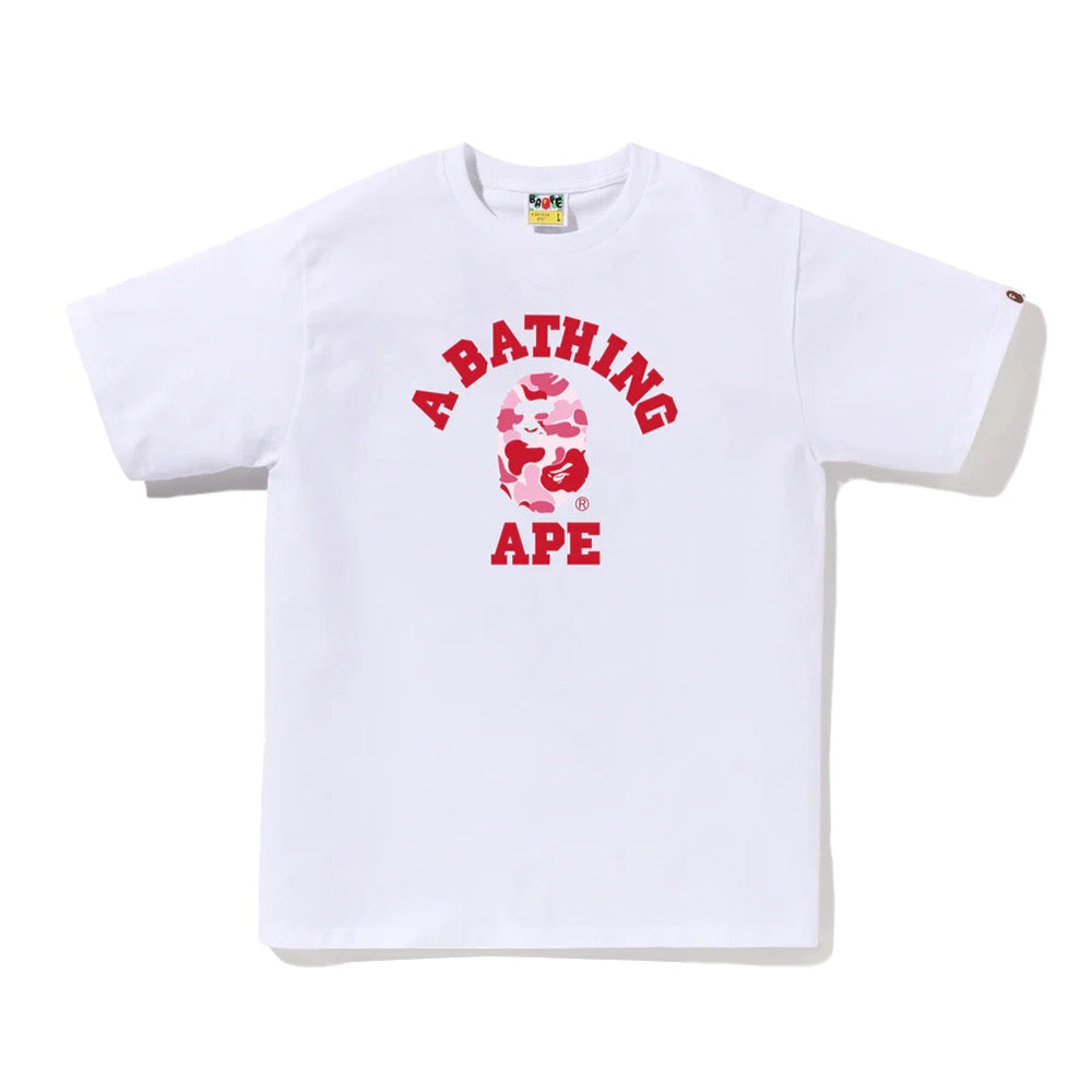 ABC 카모 콜리지 티셔츠(M) WHITE/PINK