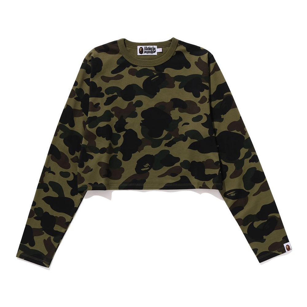 퍼스트 카모 크롭 롱슬리브 티셔츠(W) GREEN