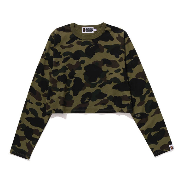 퍼스트 카모 크롭 롱슬리브 티셔츠(W) GREEN