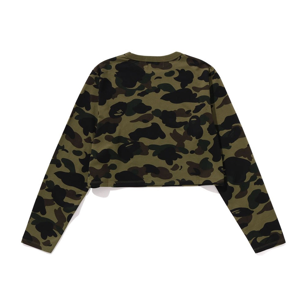 퍼스트 카모 크롭 롱슬리브 티셔츠(W) GREEN