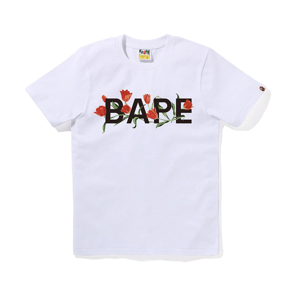 베이프 튤립 로고 티셔츠(W) WHITE