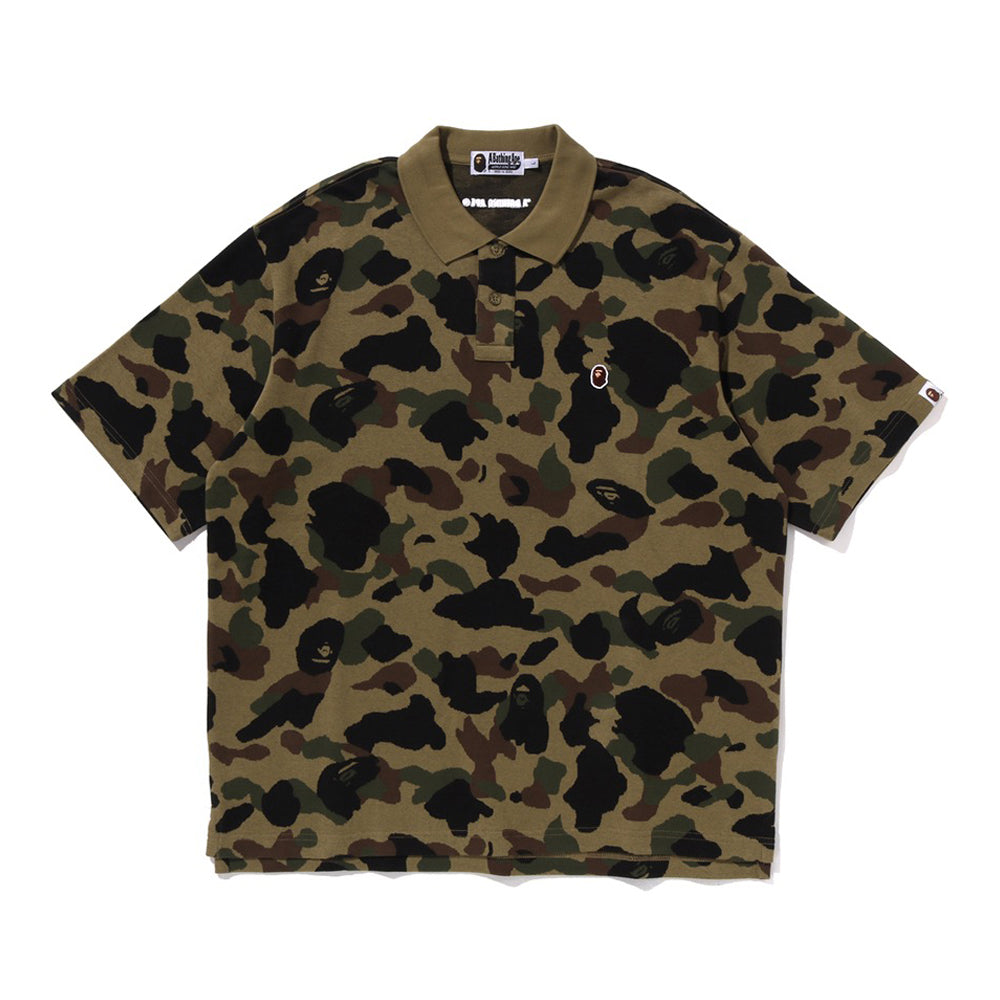 퍼스트 카모 자카드 릴렉스 핏 폴로 셔츠(M) GREEN