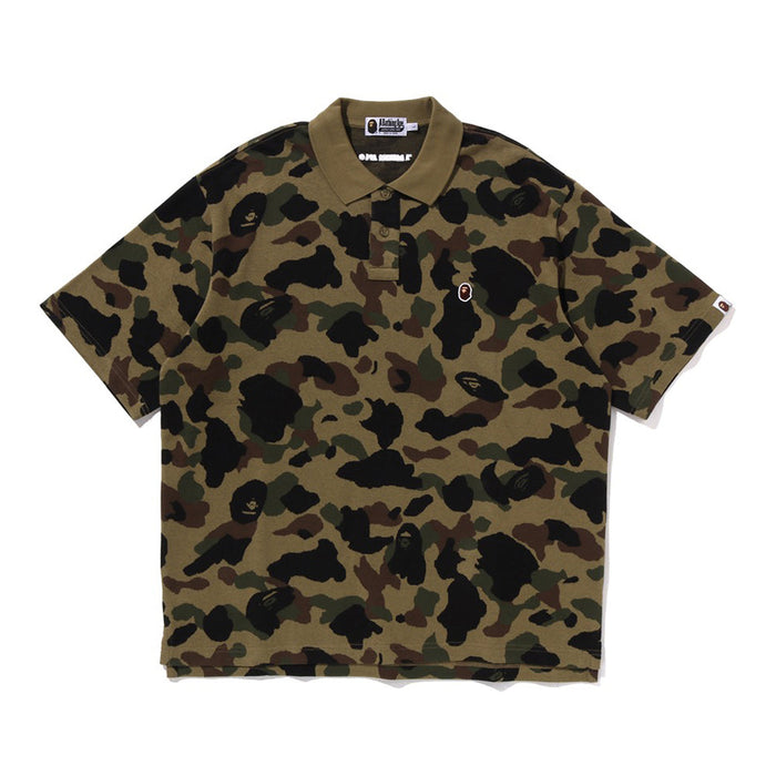 퍼스트 카모 자카드 릴렉스 핏 폴로 셔츠(M) GREEN