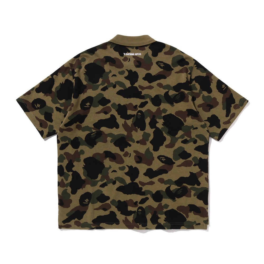 퍼스트 카모 자카드 릴렉스 핏 폴로 셔츠(M) GREEN