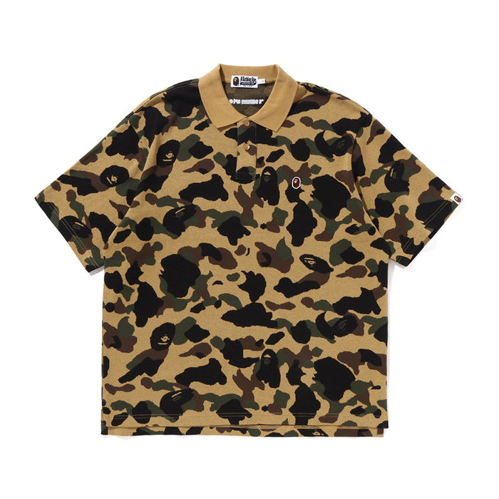 퍼스트 카모 자카드 릴렉스 핏 폴로 셔츠(M) YELLOW