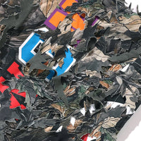 트리 엣지 카모 레이저 컷 샤크 크롭 핏 풀 집 후드(M) BROWN