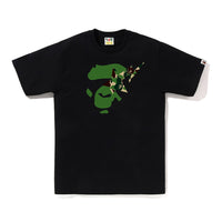 ABC 카모 에이프 페이스 STA 티셔츠(M) BLACK/GREEN