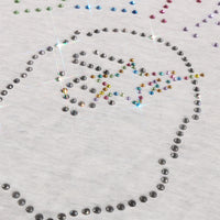 라인스톤 콜리지 릴렉스드 핏 티셔츠(M) GRAY