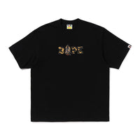 퍼스트 카모 BAPE 로고 릴렉스드 핏 티셔츠(M) BLACK
