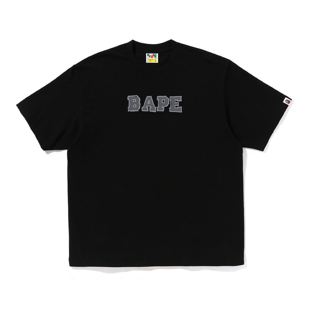 핸드 드로우 BAPE 로고 릴렉스드 핏 티셔츠(M) BLACK