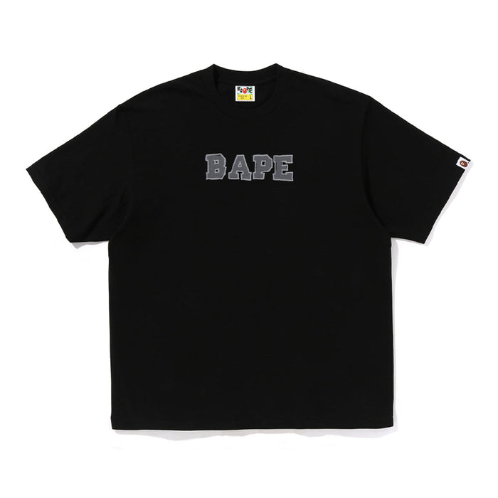 핸드 드로우 BAPE 로고 릴렉스드 핏 티셔츠(M) BLACK
