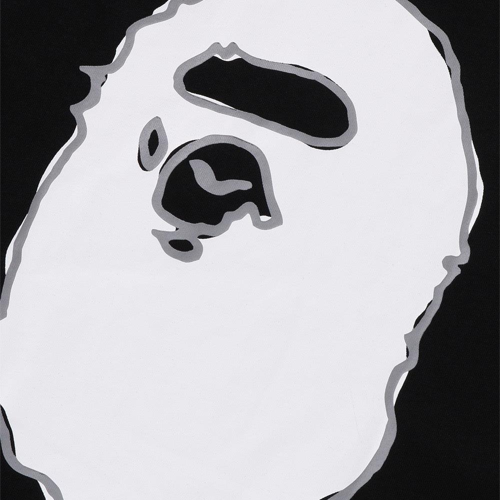 핸드 드로우 BAPE 로고 릴렉스드 핏 티셔츠(M) BLACK