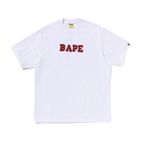 핸드 드로우 BAPE 로고 릴렉스드 핏 티셔츠(M) WHITE