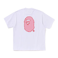 핸드 드로우 BAPE 로고 릴렉스드 핏 티셔츠(M) WHITE