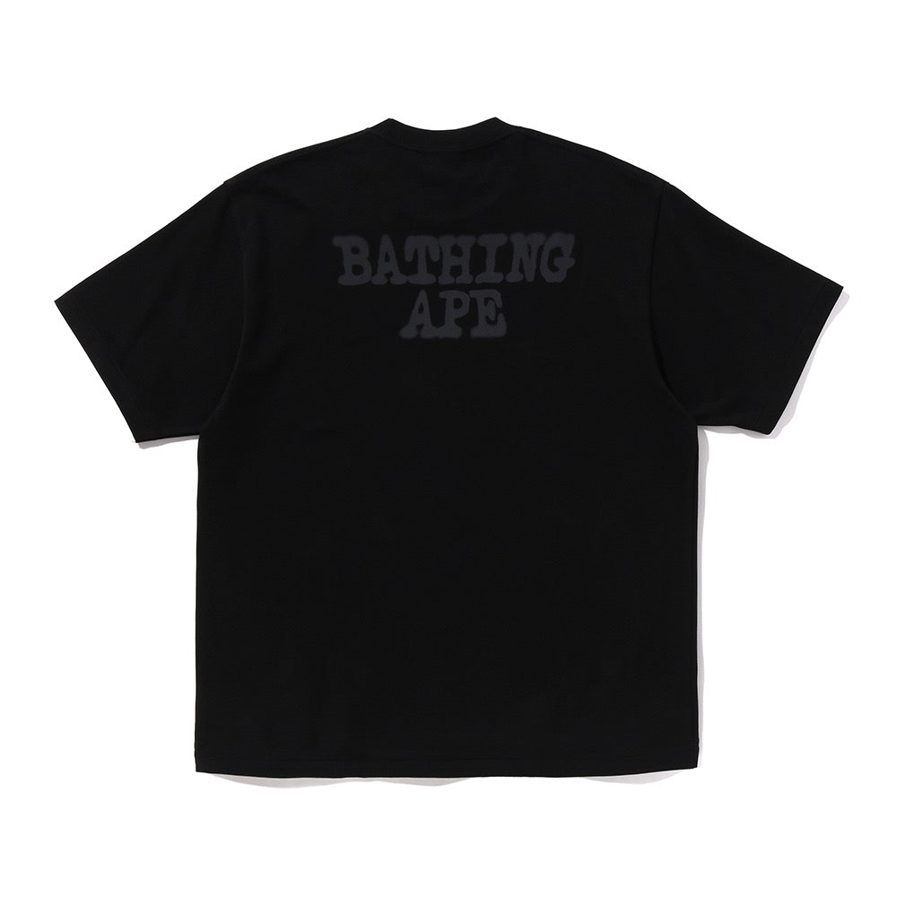 스프레이 프린트 에이프 헤드 릴렉스드 핏 티셔츠 #1(M) BLACK