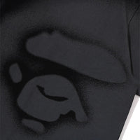 스프레이 프린트 에이프 헤드 릴렉스드 핏 티셔츠 #1(M) BLACK