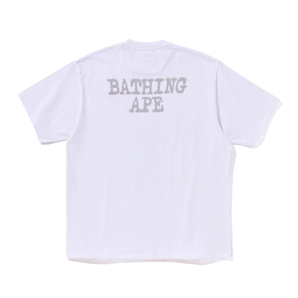 스프레이 프린트 에이프 헤드 릴렉스드 핏 티셔츠 #1(M) WHITE