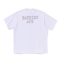 스프레이 프린트 에이프 헤드 릴렉스드 핏 티셔츠 #1(M) WHITE