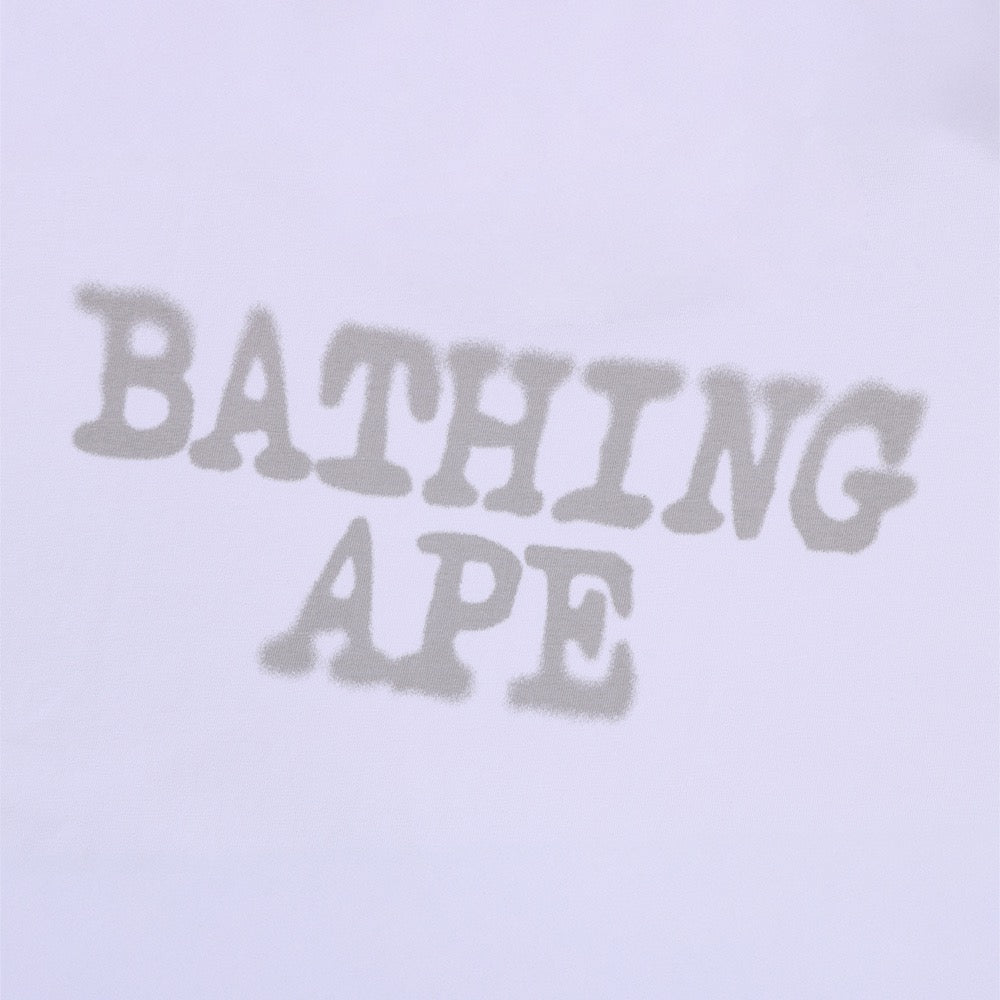 스프레이 프린트 에이프 헤드 릴렉스드 핏 티셔츠 #1(M) WHITE