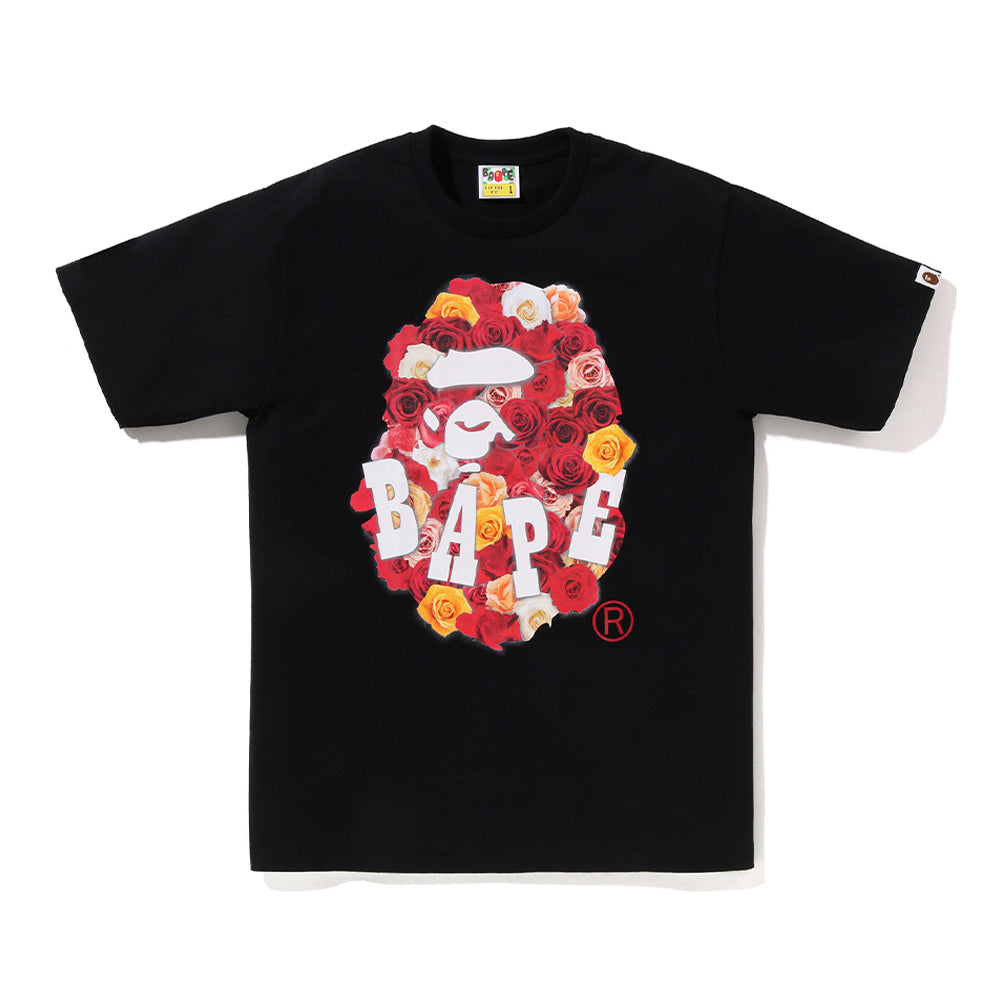 로즈 에이프 헤드 티셔츠(M) BLACK
