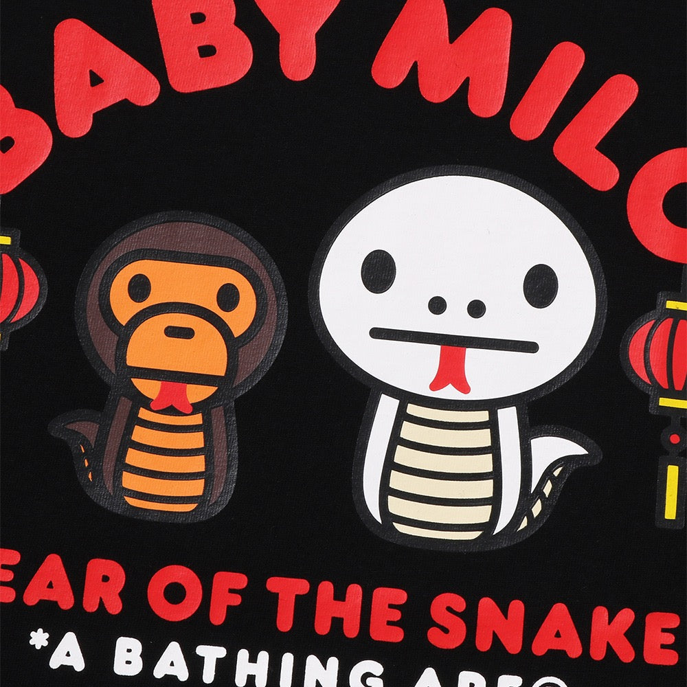 YEAR OF THE SNAKE 베이비 마일로 티셔츠(M) BLACK