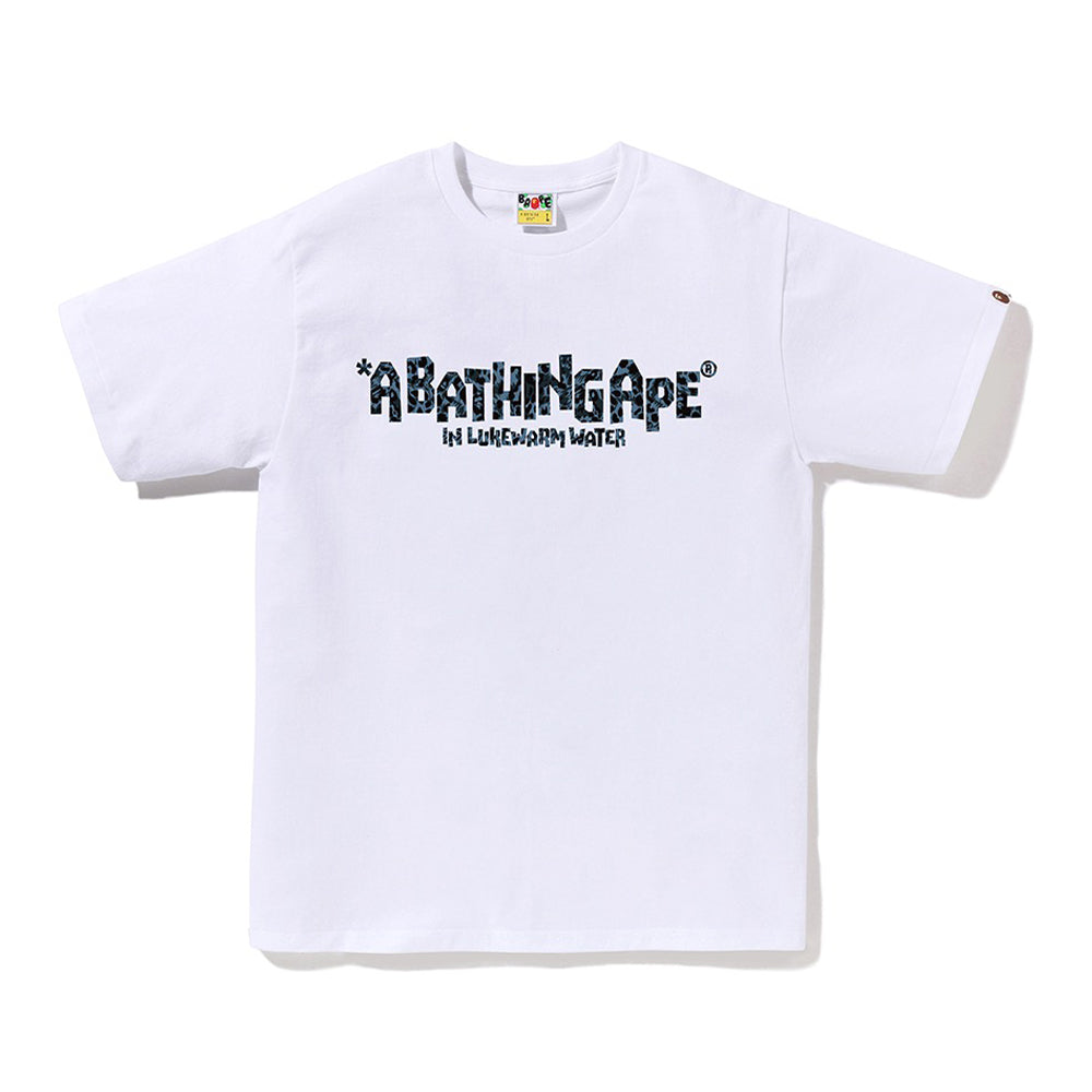 와일드 레오파드 패턴 프리미티브 로고 티셔츠(M) WHITE