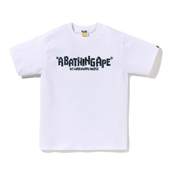 와일드 레오파드 패턴 프리미티브 로고 티셔츠(M) WHITE