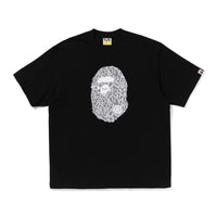 와일드 레오파드 패턴 에이프 릴렉스드 핏 티셔츠(M) BLACK