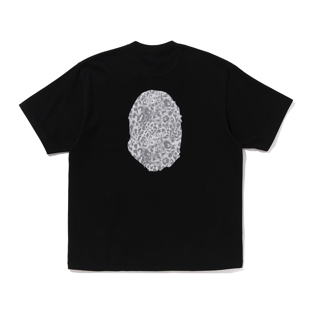 와일드 레오파드 패턴 에이프 릴렉스드 핏 티셔츠(M) BLACK