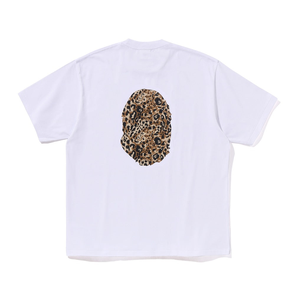와일드 레오파드 패턴 에이프 릴렉스드 핏 티셔츠(M) WHITE