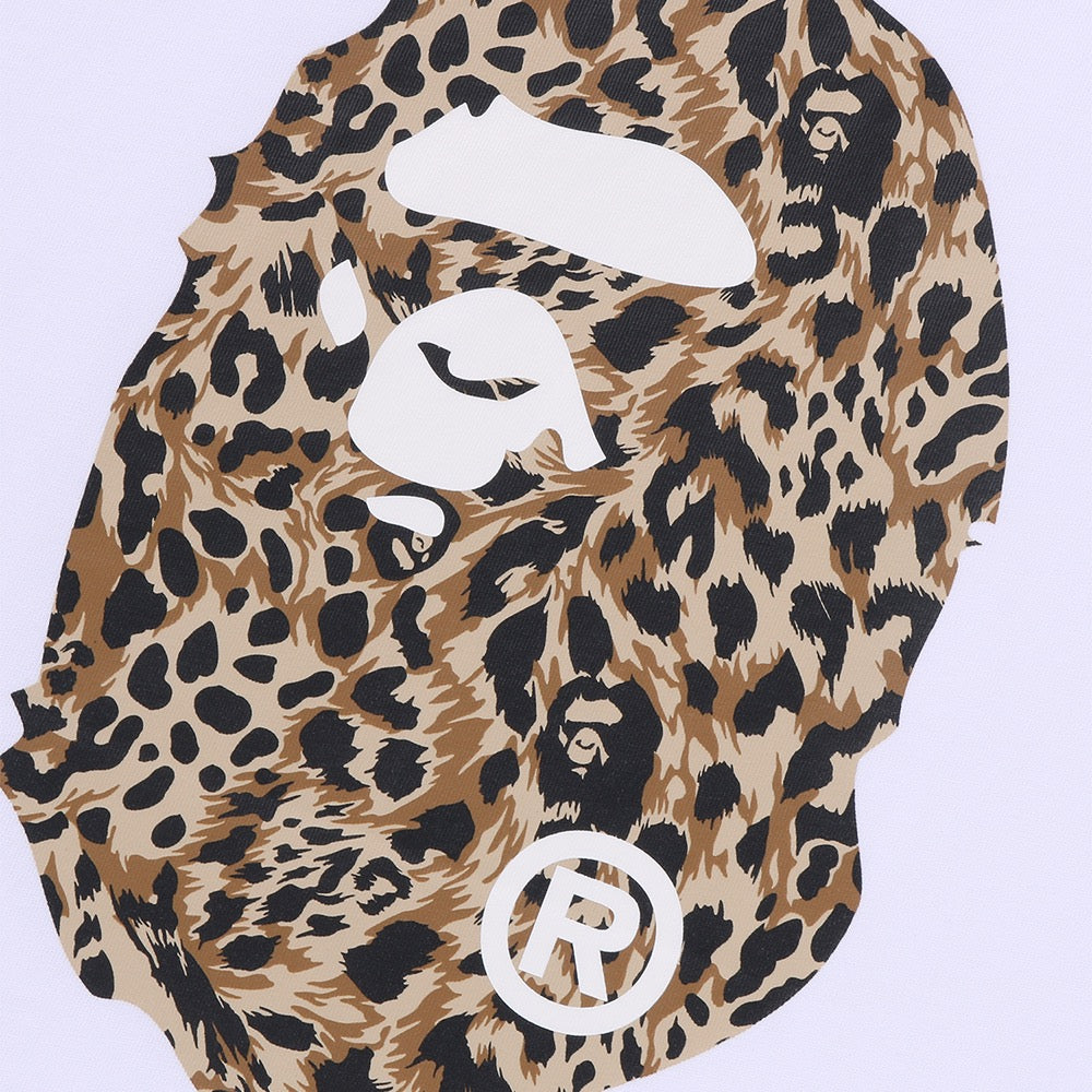 와일드 레오파드 패턴 에이프 릴렉스드 핏 티셔츠(M) WHITE