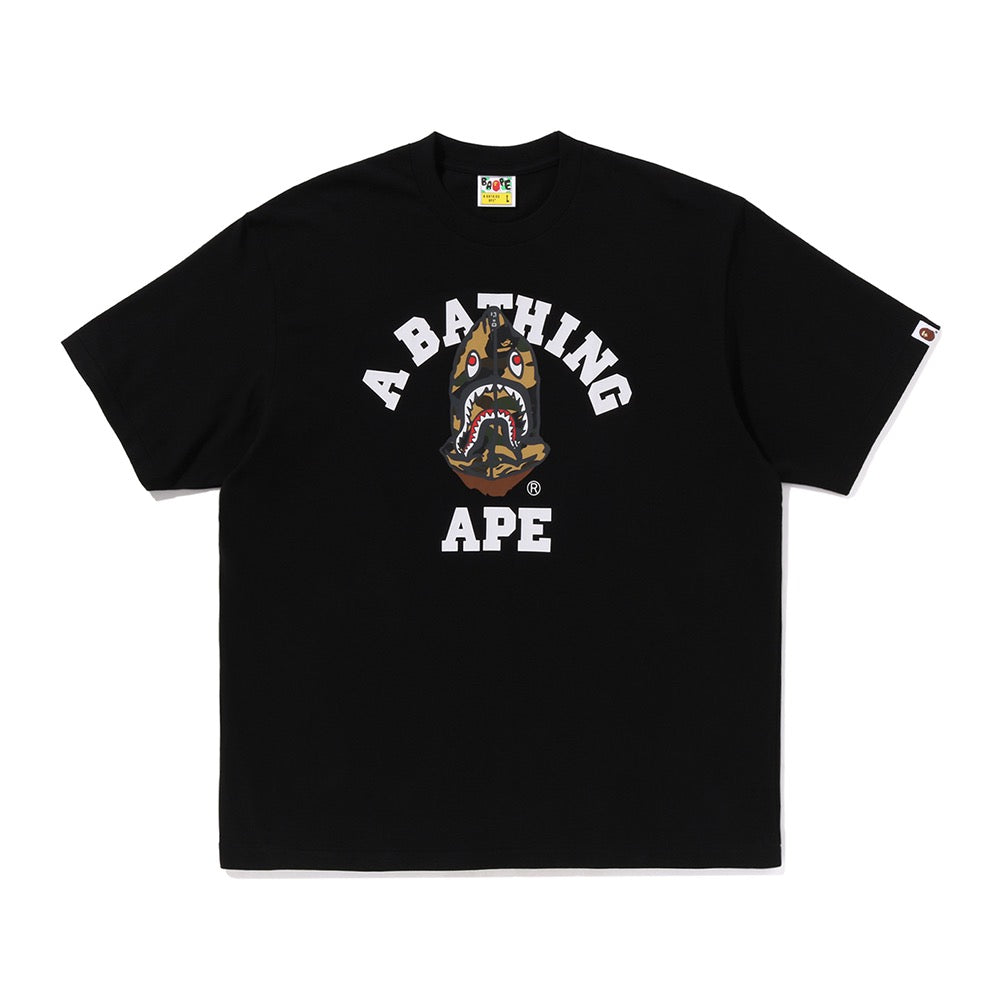 퍼스트 카모 샤크 세이진 콜리지 릴렉스드 핏 티셔츠(M) BLACK