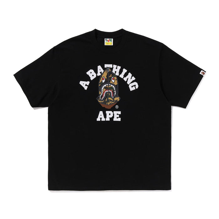 퍼스트 카모 샤크 세이진 콜리지 릴렉스드 핏 티셔츠(M) BLACK