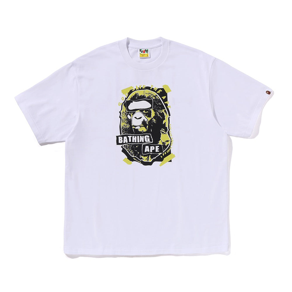 그래피티 에이프 헤드 릴렉스드 핏 티셔츠(M) WHITE