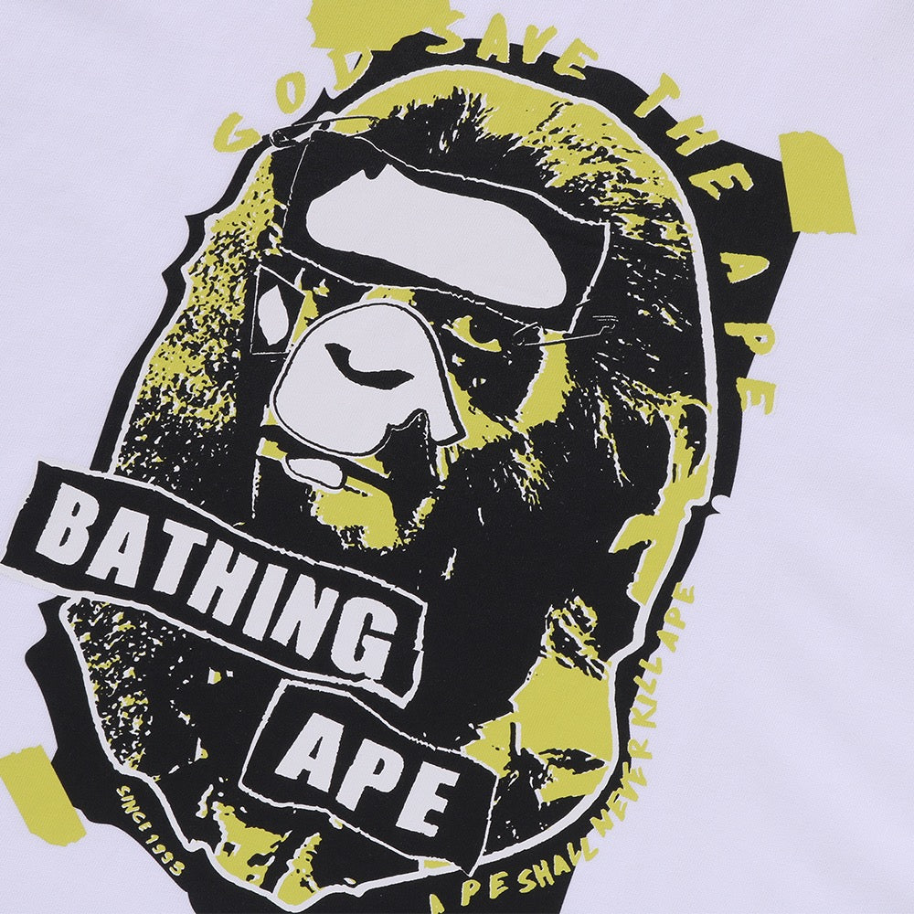 그래피티 에이프 헤드 릴렉스드 핏 티셔츠(M) WHITE