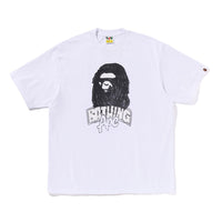 핸드 드로운 에이프 헤드 릴렉스드 핏 티셔츠(M) WHITE
