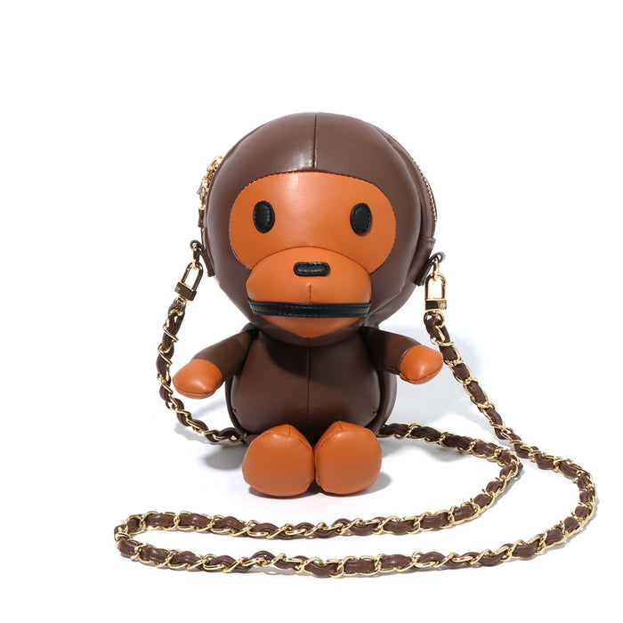 베이비 마일로 플러쉬 인형 미니 숄더 백 BROWN
