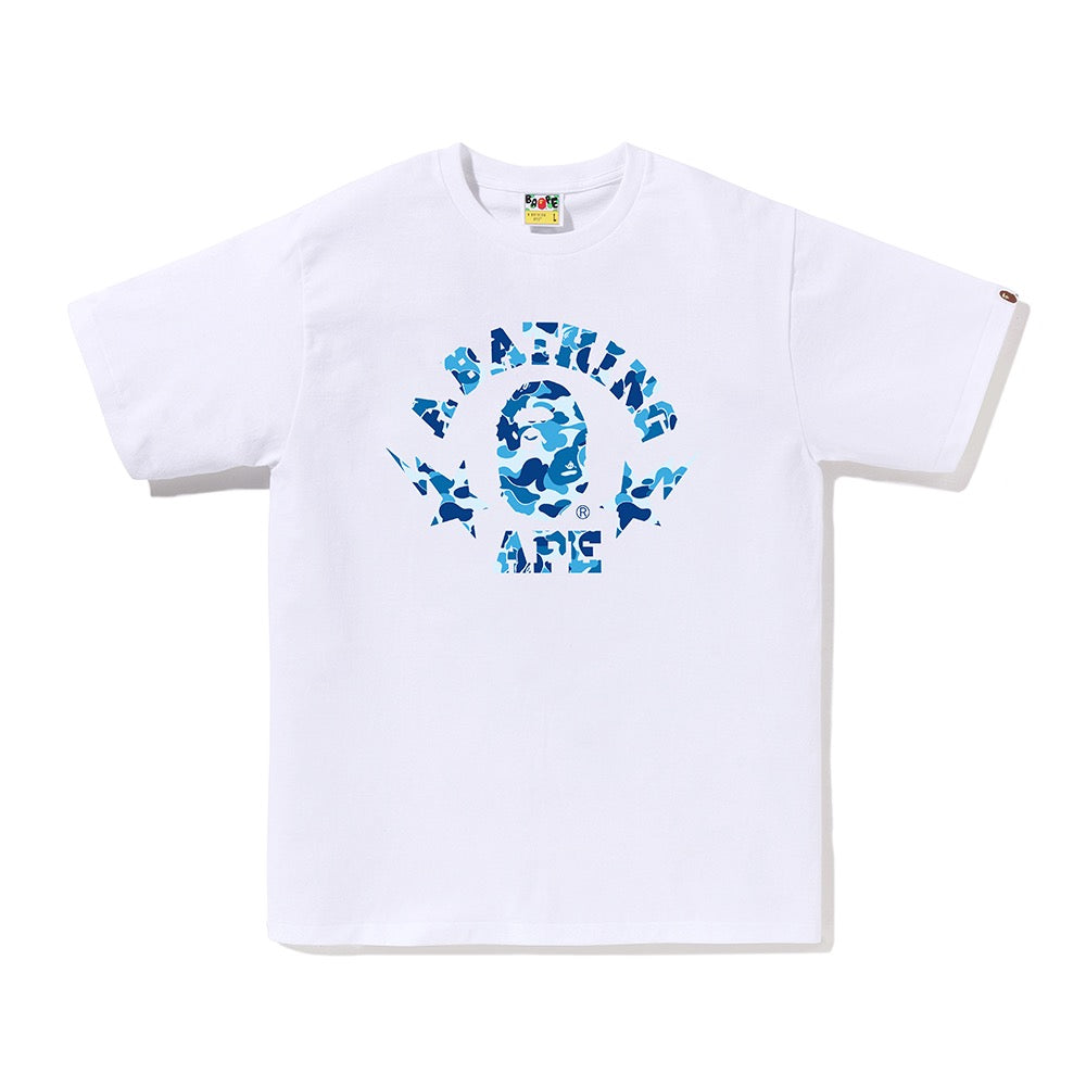 ABC 카모 스타 콜리지 티셔츠(M) WHITE/BLUE