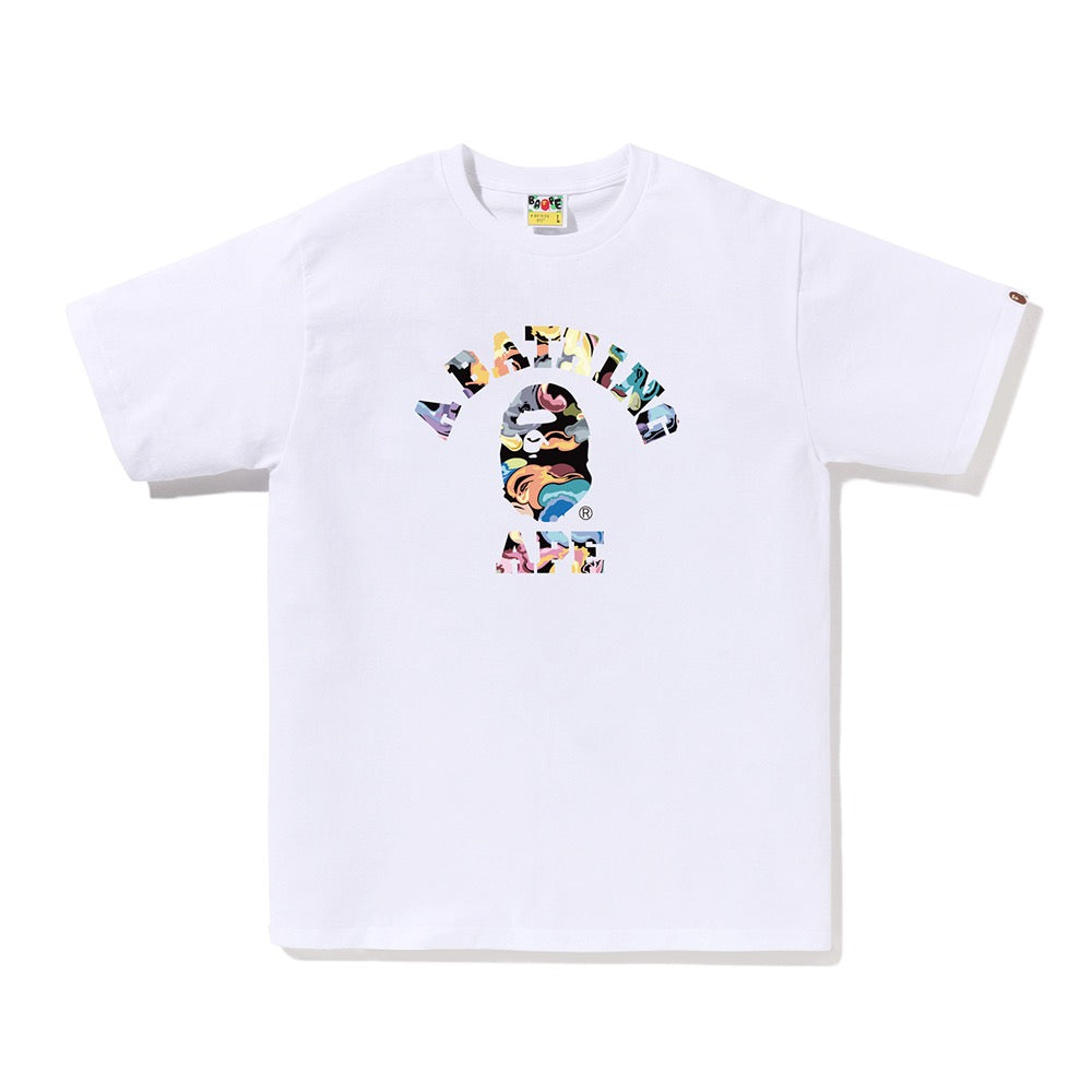 아트 카모 콜리지 티셔츠(M) WHITE