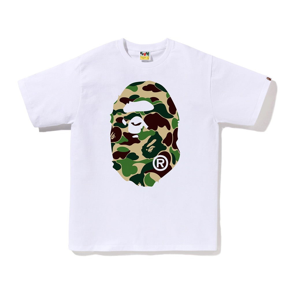 ABC 카모 빅 에이프 헤드 티셔츠(M) WHITE/GREEN