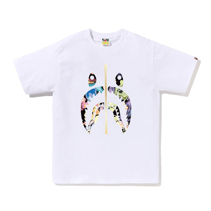 아트 카모 샤크 티셔츠(M) WHITE