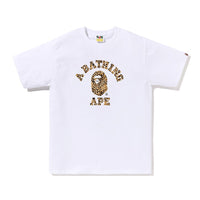 와일드 레오파드 패턴 콜리지 티셔츠(M) WHITE/BEIGE