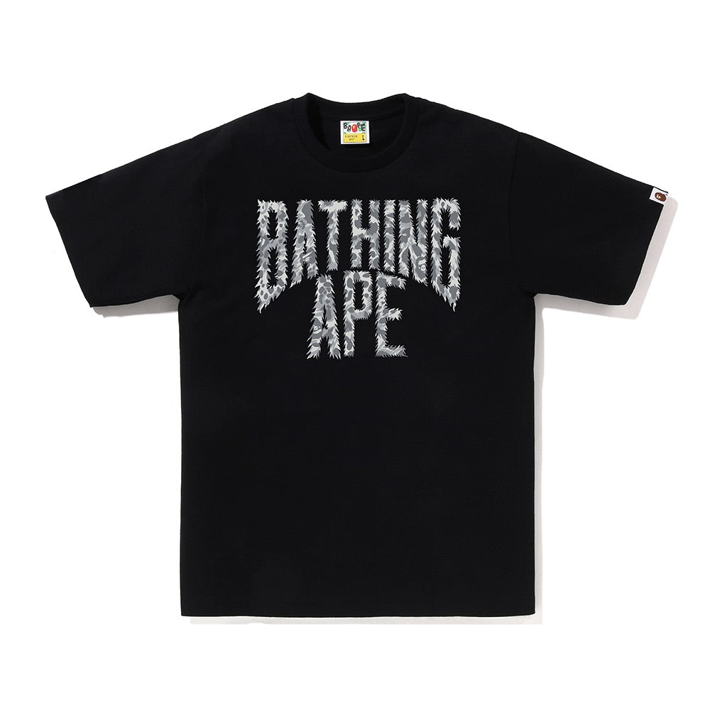 와일드 레오파드 패턴 NYC 로고 티셔츠(M) BLACK/GRAY