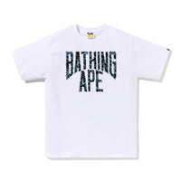 와일드 레오파드 패턴 NYC 로고 티셔츠(M) WHITE/NAVY